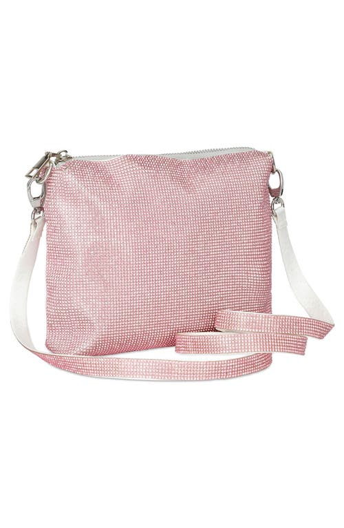 Shop Iscream Kids' Crystal Embellished Crossbody Bag In Pink