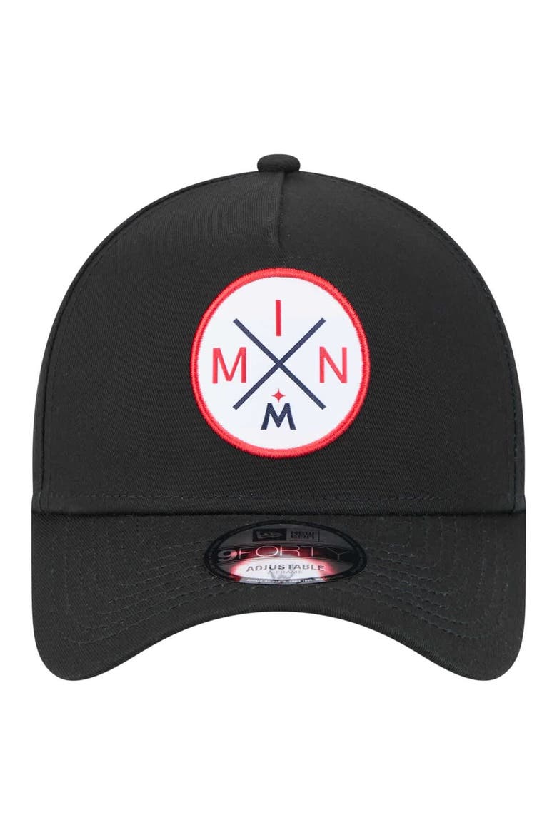 Men's New Era Black Minnesota Twins 9FORTY A-Frame Adjustable Hat, Alternate, color, Black
