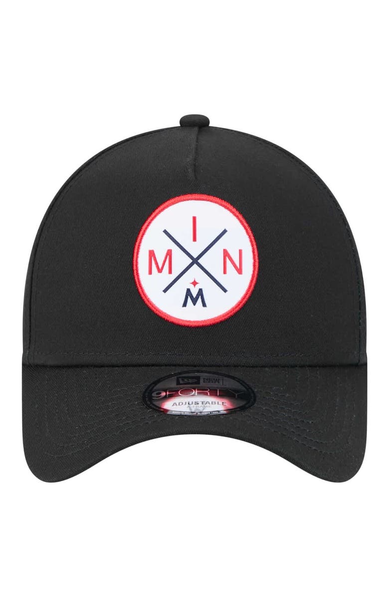 New Era Men's New Era Black Minnesota Twins 9FORTY A-Frame Adjustable Hat, Alternate, color, Black