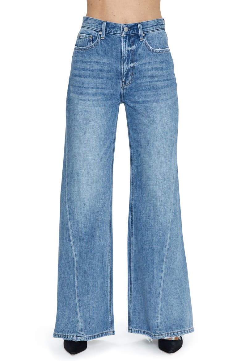 Ruby High Waist Palazzo Wide Leg Jeans, Main, color, OLYMPIC