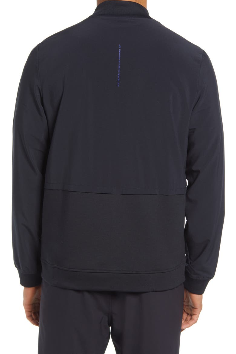 Men's Dri-FIT Zip Jacket, Alternate, color, BLACK/ BLACK