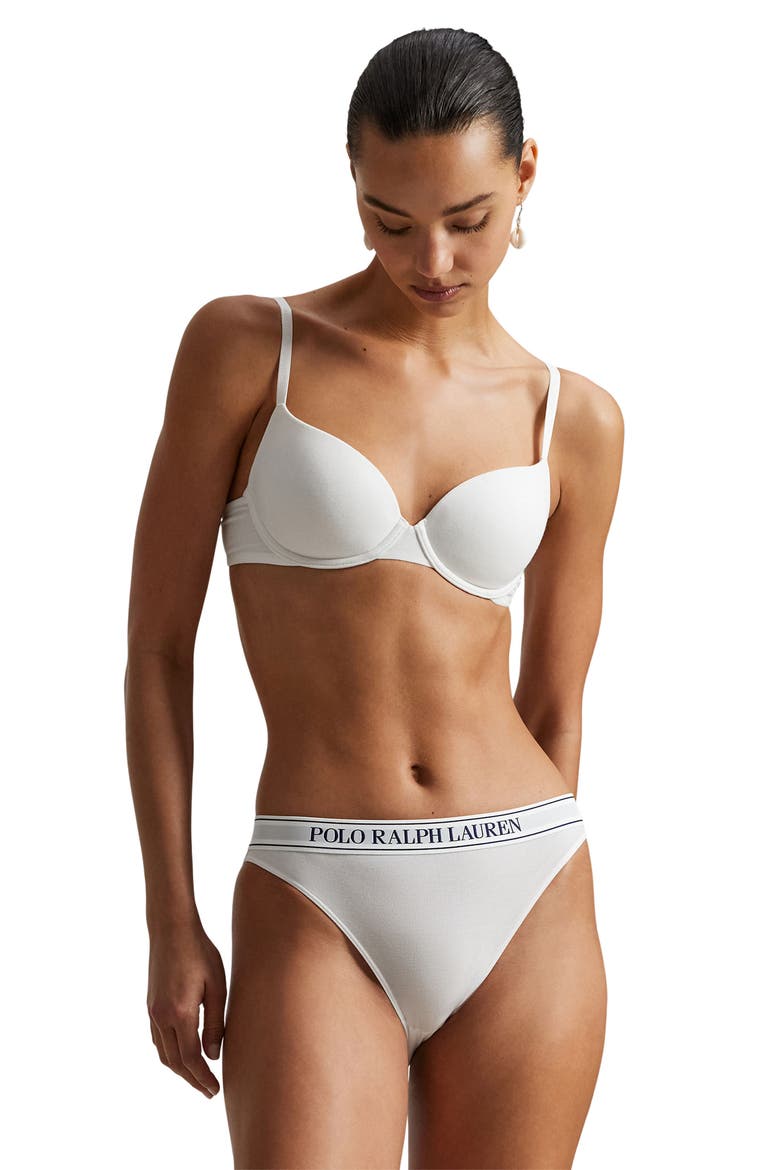 Underwire T-Shirt Bra, Alternate, color, WHITE CLOUD