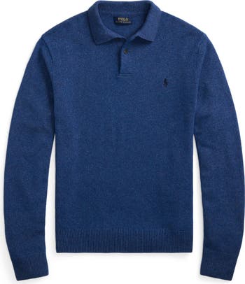 Polo Ralph Lauren Long Sleeve Wool & Cotton Polo Sweater