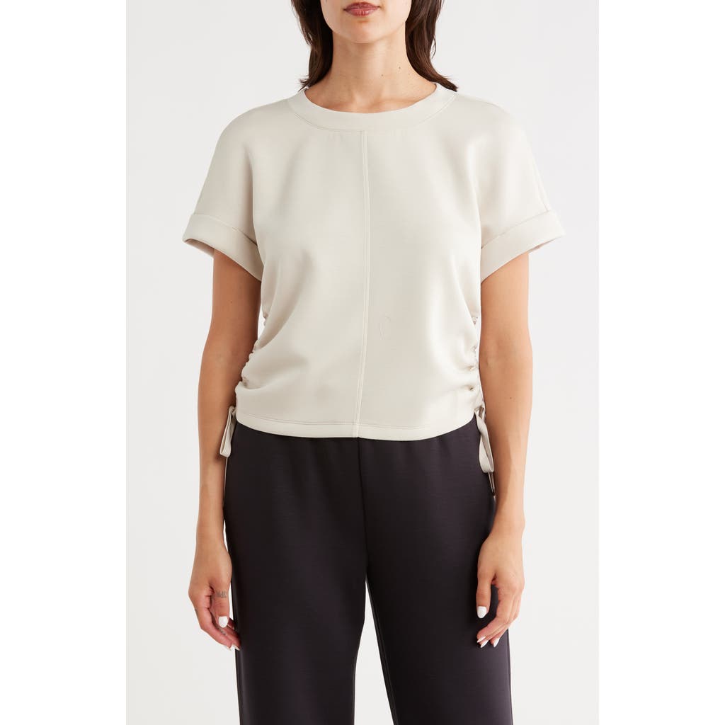 Z By Zella Whisper Ruched Scuba T-shirt In Gray