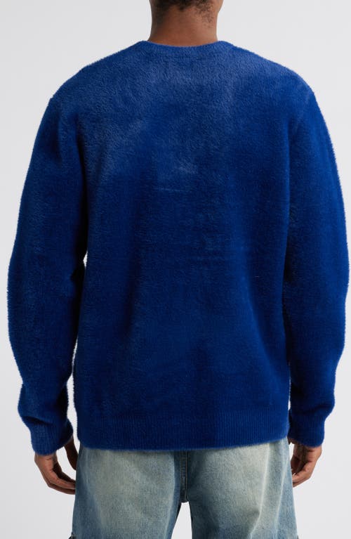 Billionaire Boys Club Fuzz Oversize Sweatshirt In Blue Depths