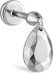 MARIA TASH Faceted Pear Single Threaded Drop Earring