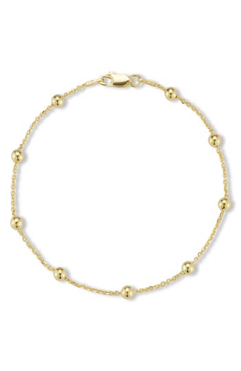 Glaze Jewelry Ball Station Bracelet In Gold - 10 Inch