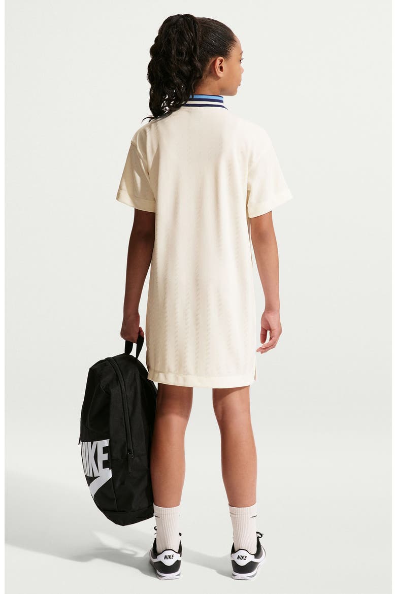 Kids' Oversize Jersey T-Shirt Dress, Alternate, color, SOFT PEARL/ MIDNIGHT NAVY