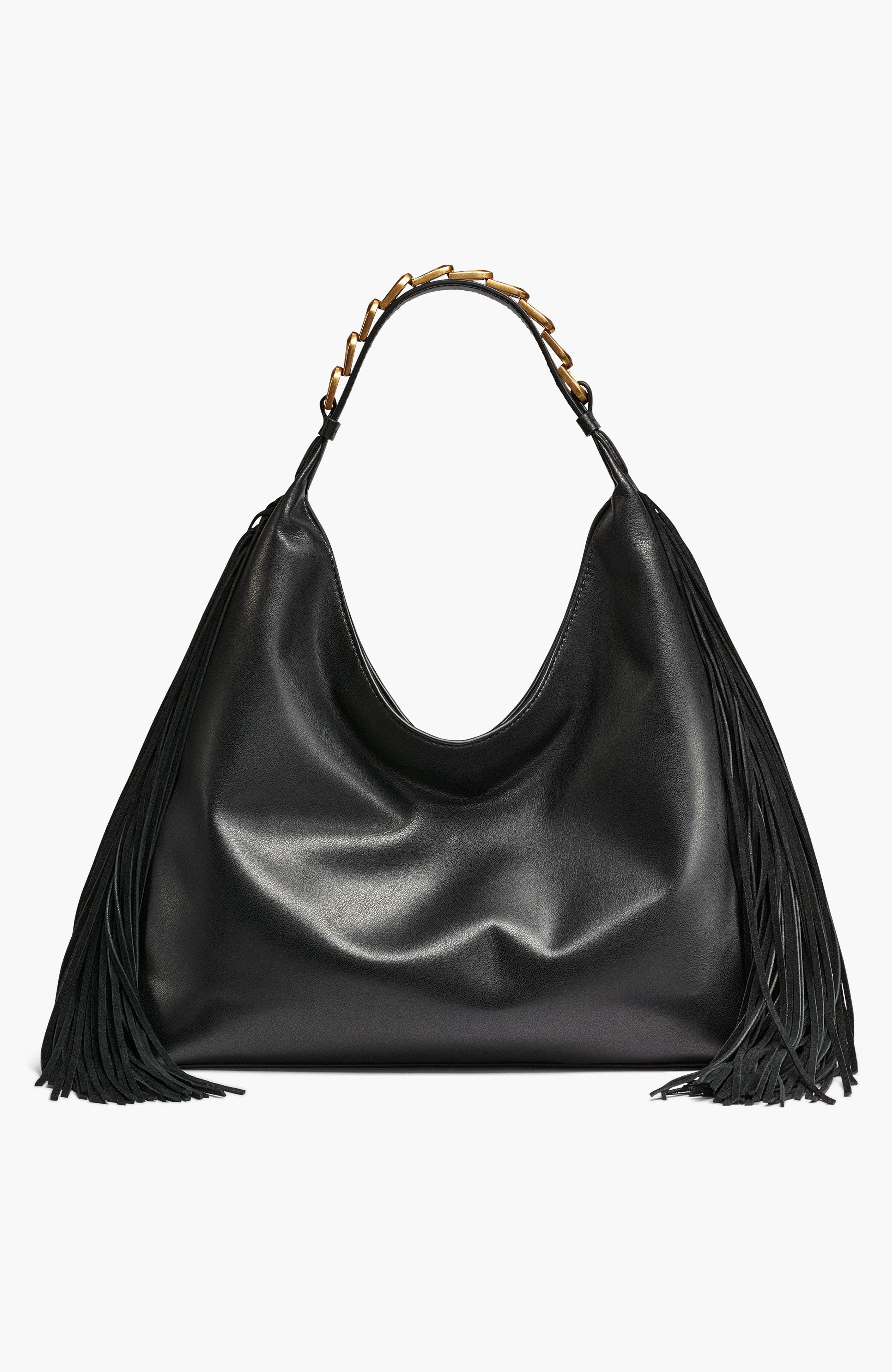 Donna Karan New York Belmore Fringe Small Shoulder, Main, color, 