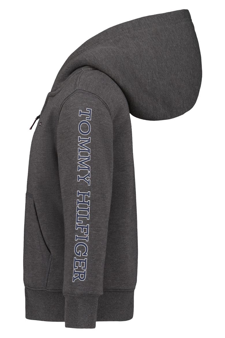 Kids' Fleece Lined Zip Hoodie, Alternate, color, CHARCOAL HTHR