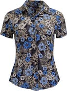 Lords of Harlech Tropical Mix Womens Printed Button-Up Shirt