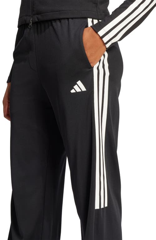 Adidas Originals Adidas Iconic 3-stripes Flared Sweatpants In Black/white