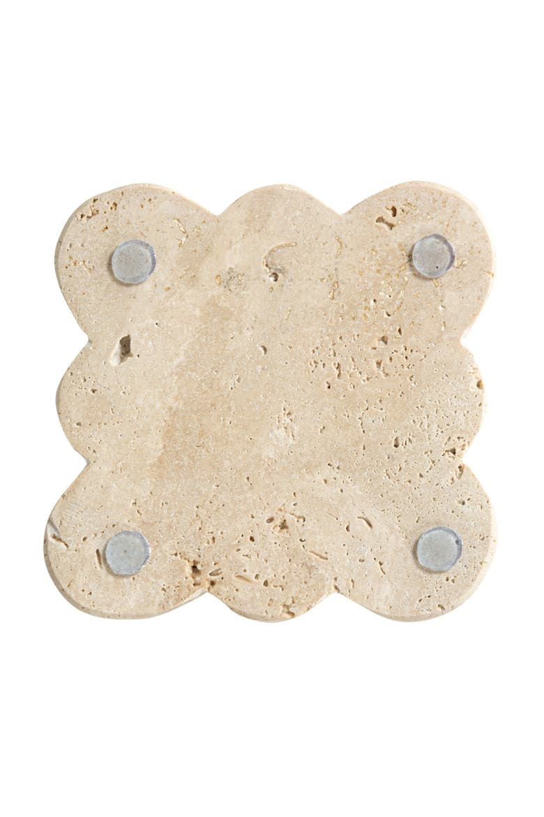 Tuscan Elegance Travertine Coaster Set, Natural, Set of 4, Alternate, color, Natural