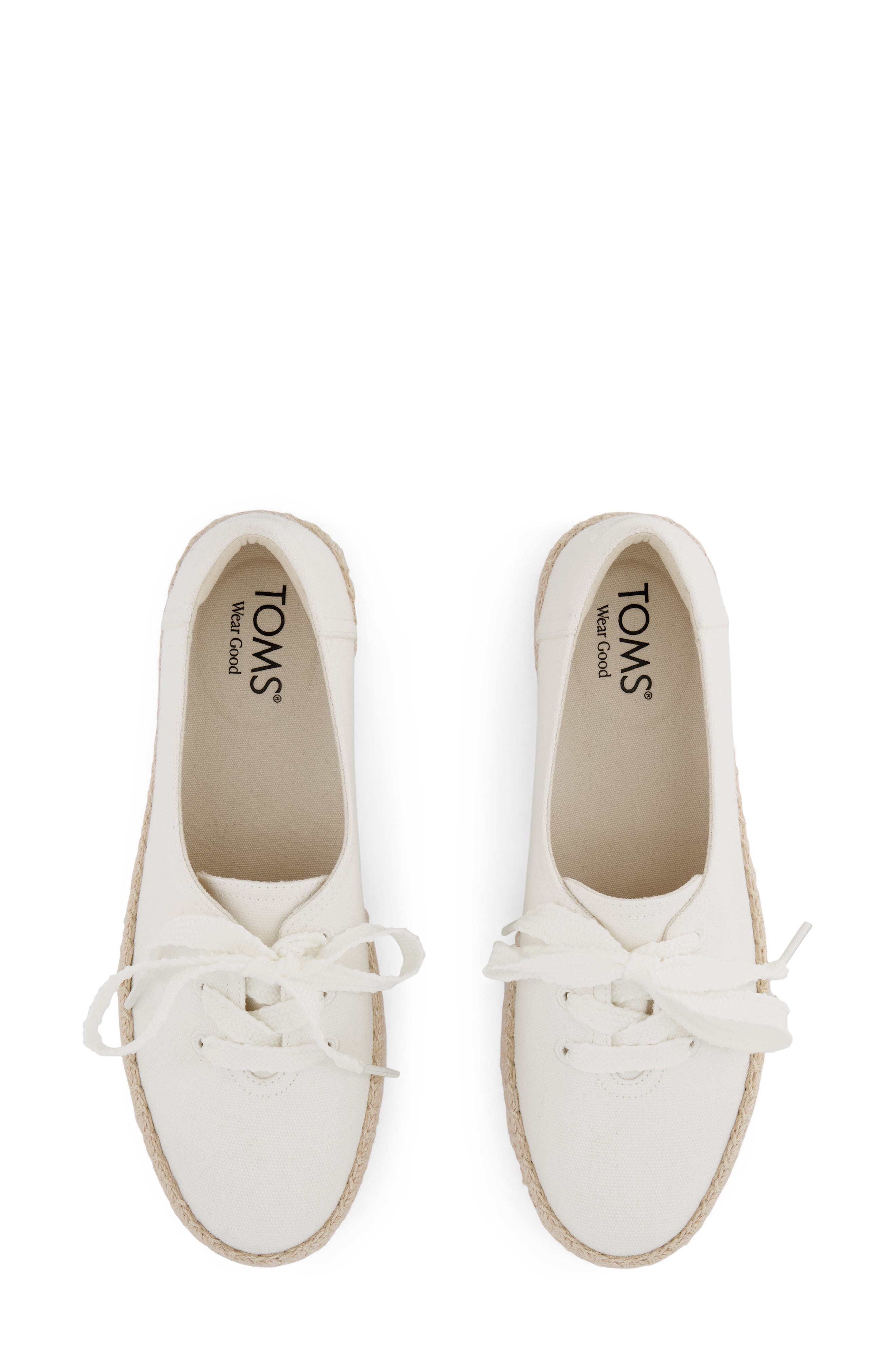 Valencia Lace-Up Platform Espadrille, Alternate, color, WHITE