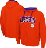 COLOSSEUM Men's Colosseum Orange Clemson Tigers Big & Tall Full-Zip Hoodie
