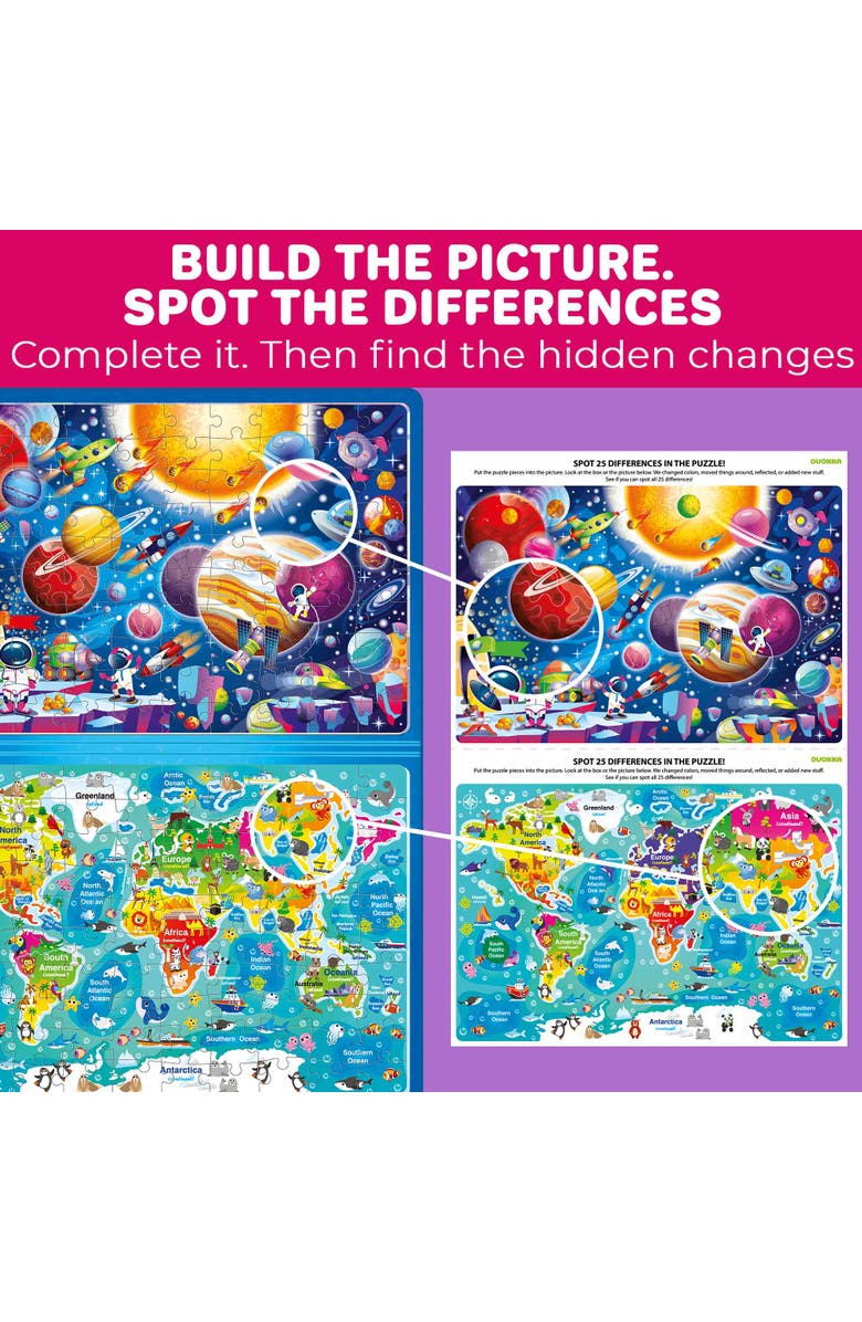 Quokka 100 PCS Magnetic Puzzle Book for Kids, Alternate, color, Maps