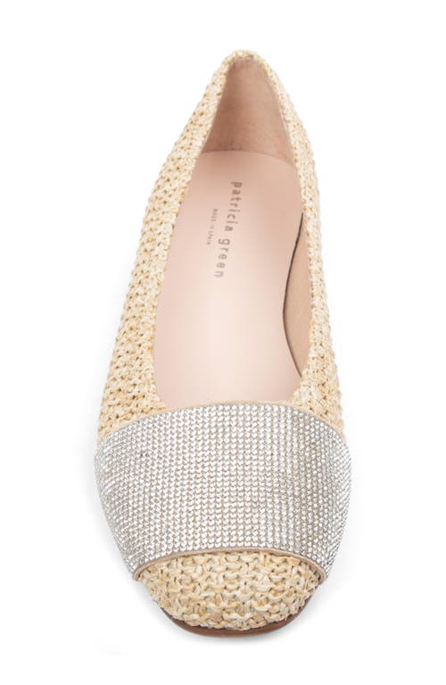 Patricia Green Milan Embellished Ballet Flat In Natural Raffia