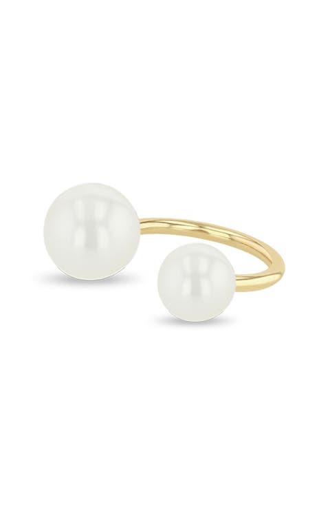 Reversible Cultured Pearl Cuff Earring