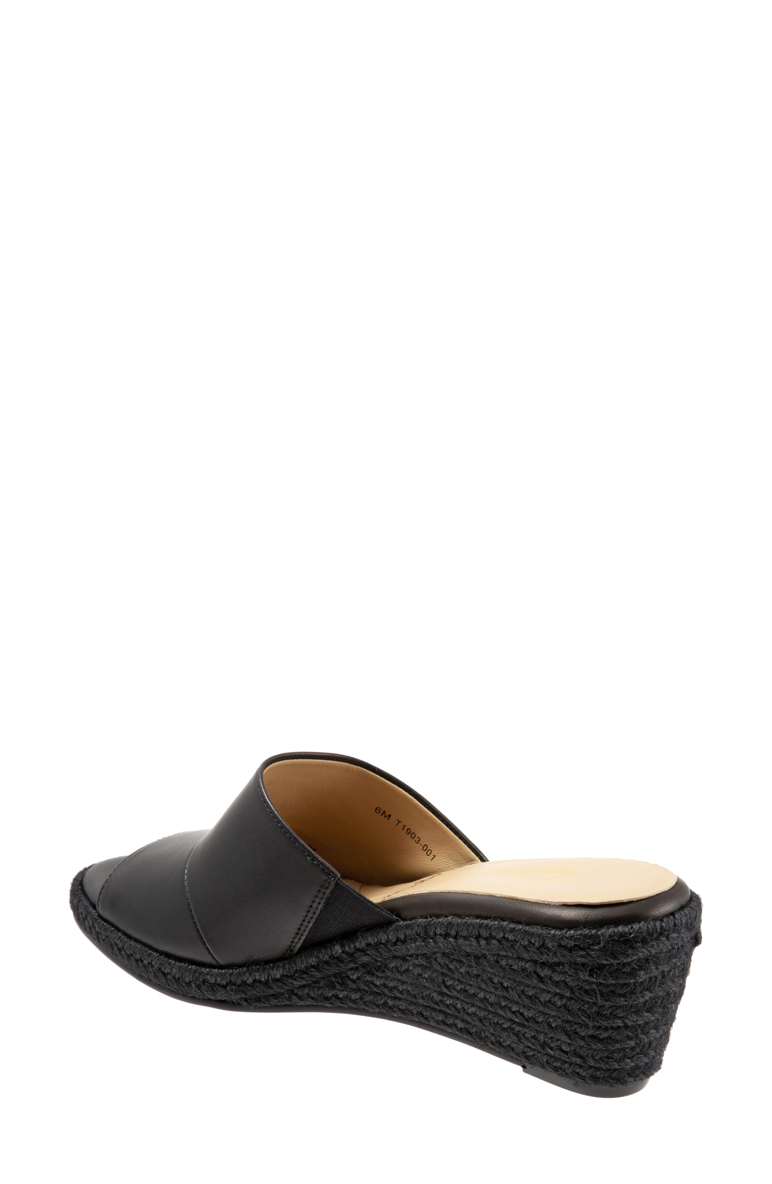 Colony Wedge Slide Sandal, Alternate, color, BLACK LEATHER
