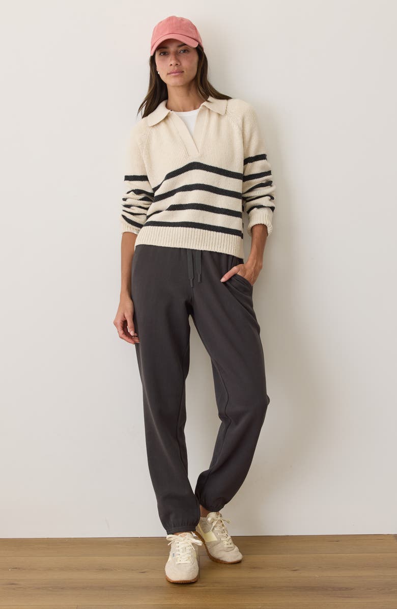 Marine Layer Cloud 9 Cotton Blend Fleece Joggers, Alternate, color, Faded Black