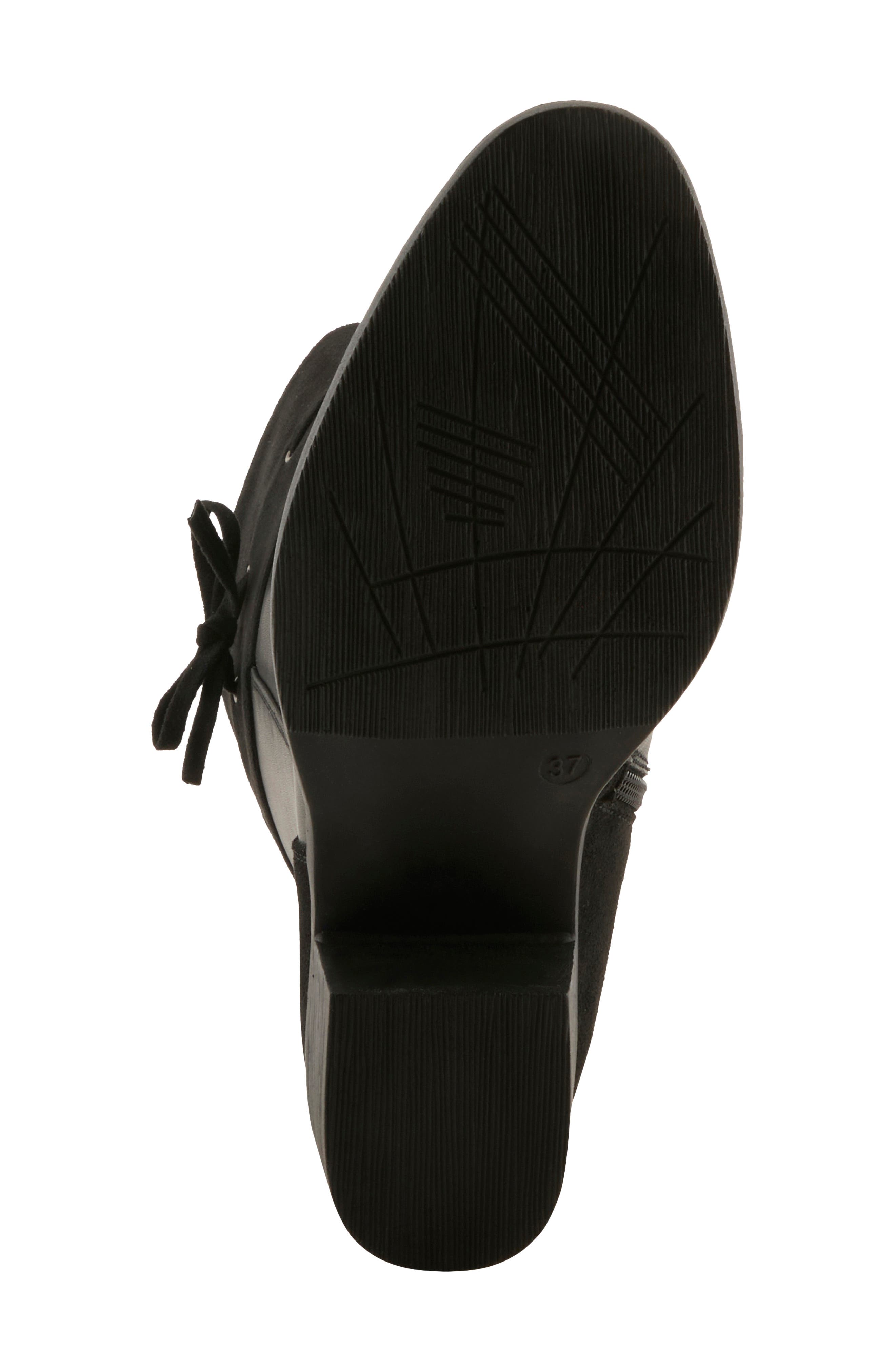 Velandra Leather Boot, Alternate, color, BLACK