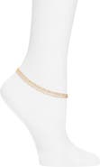 Nordstrom Three-Row Delicate Chain Anklet