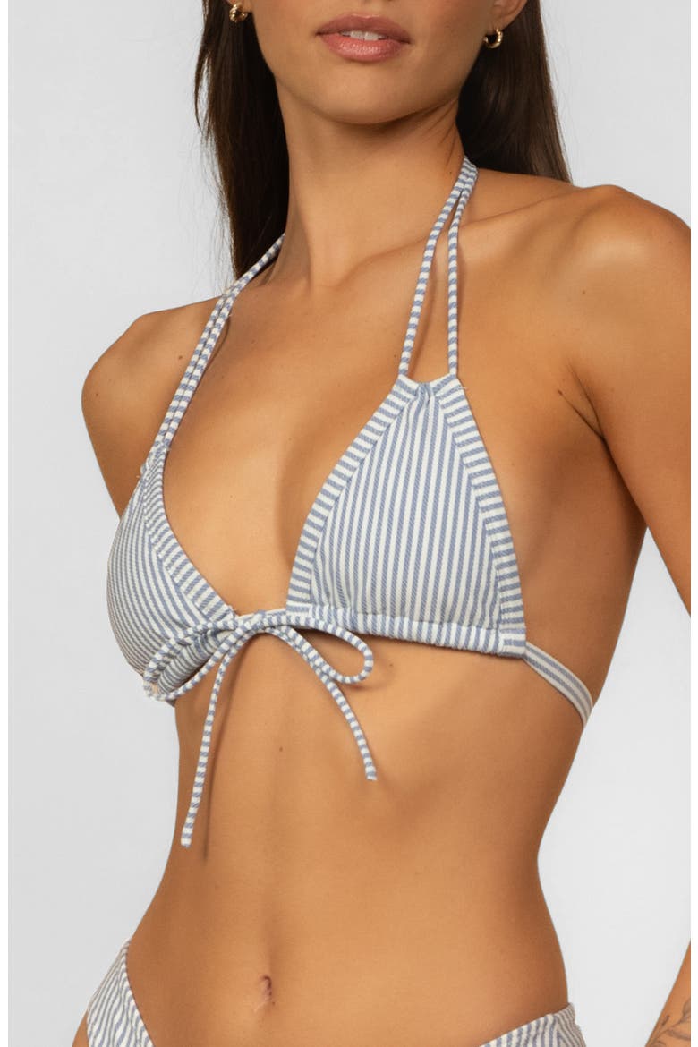 Euro Row Bikini Top, Main, color, CLASSIC BLUE STRIPE