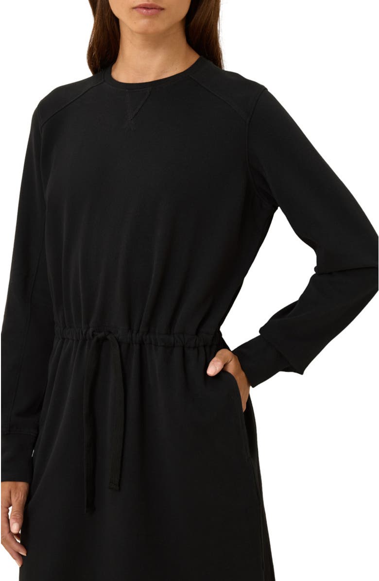 Pact Organic Cotton CloudKnit Sweatshirt Dress, Alternate, color, Black
