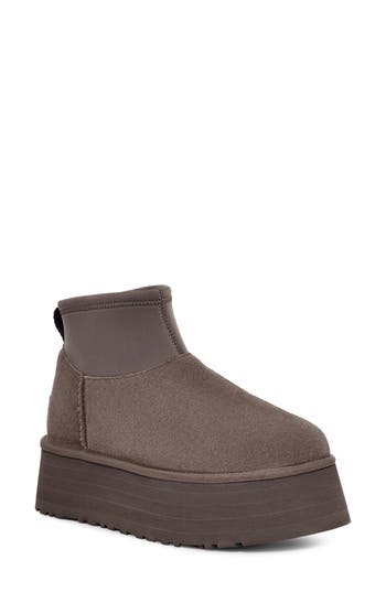 Ugg ® Classic Mini Dipper Platform Boot In Gray