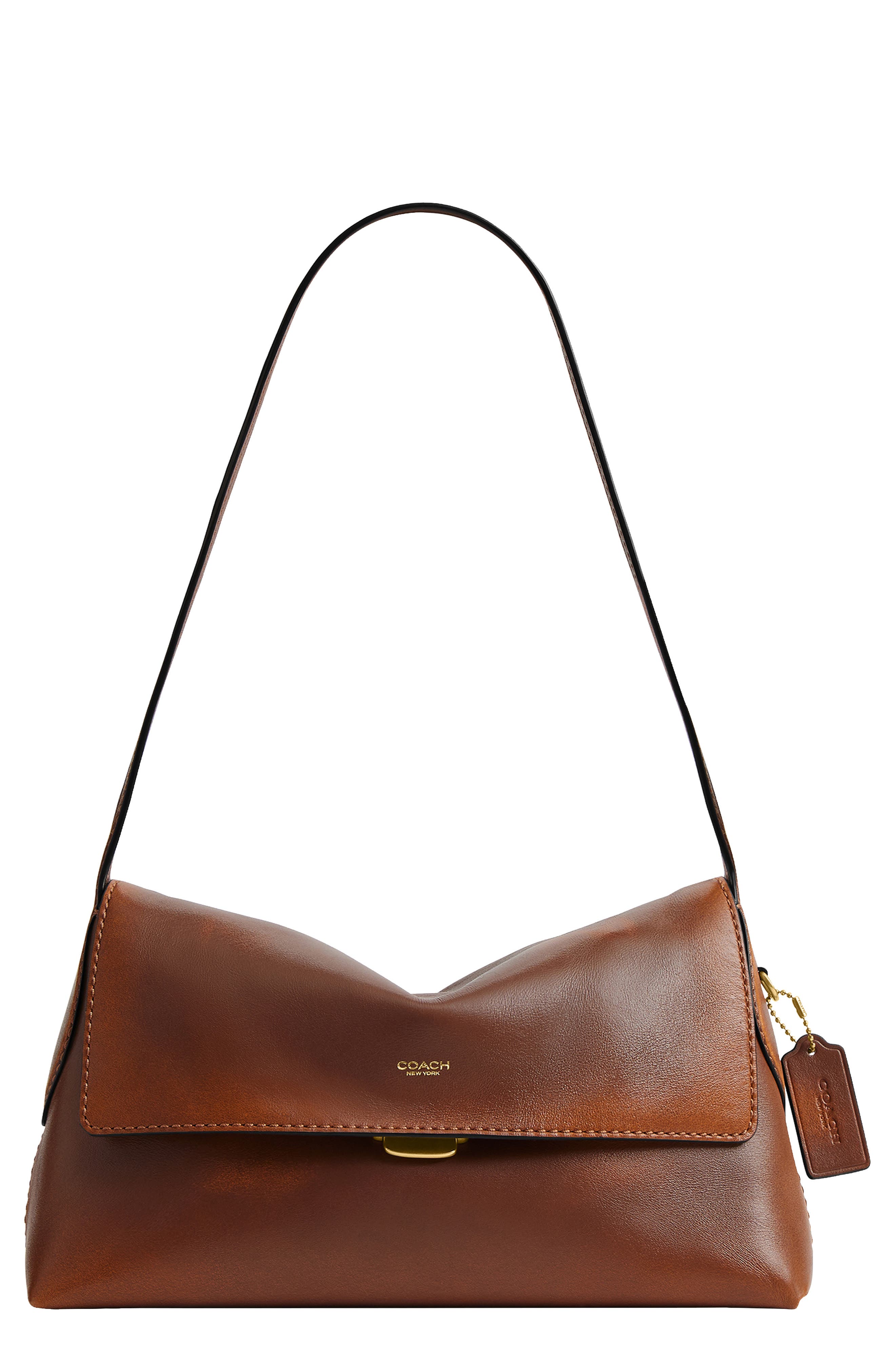 Loved Leather Chelsea Shoulder Bag, Main, color, BROWN