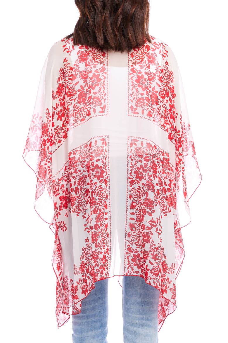 Floral Print Open Front Jacket, Alternate, color, PRINT