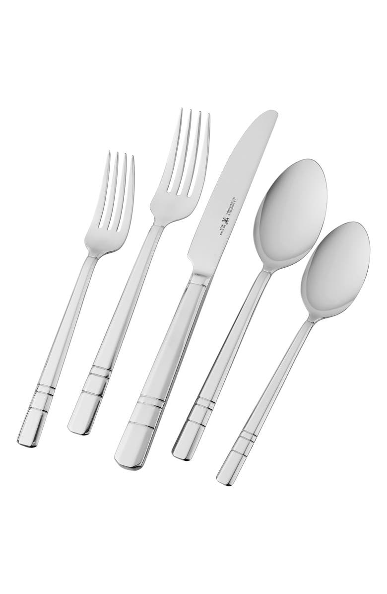 HENCKELS CUTLERY Madison Square 20-Piece Flatware Set, Main, color, Silver