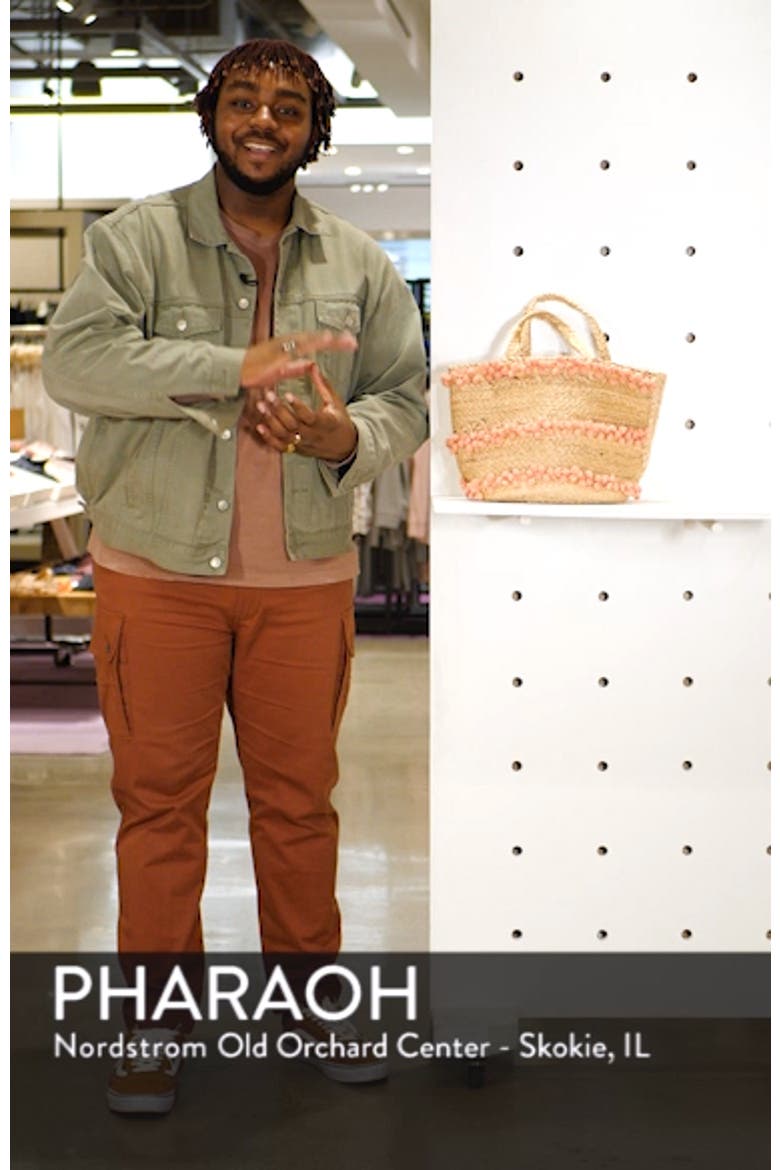 Aubrey Small Pompom Jute Tote video