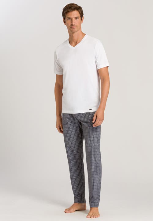 Hanro Living Cotton V-neck T-shirt In White
