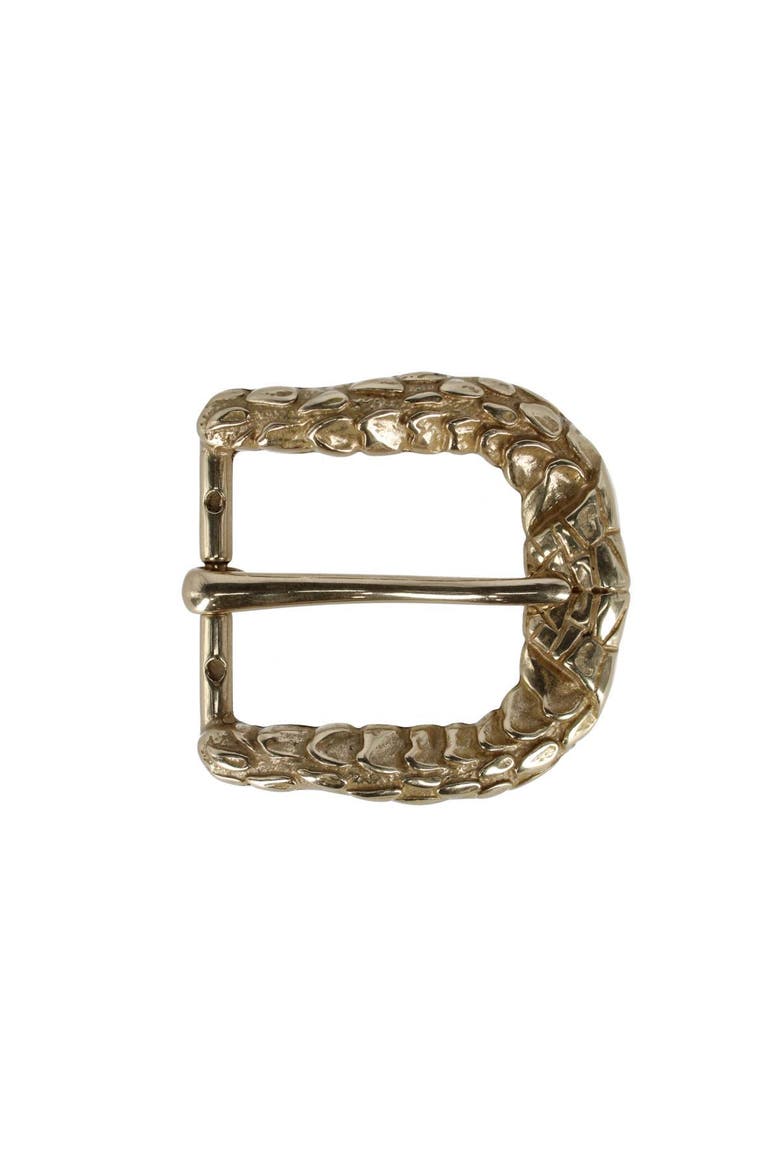35mm Opulent Scaled Italian Solid Brass Harness Belt Buckle, Main, color, Polished Brass