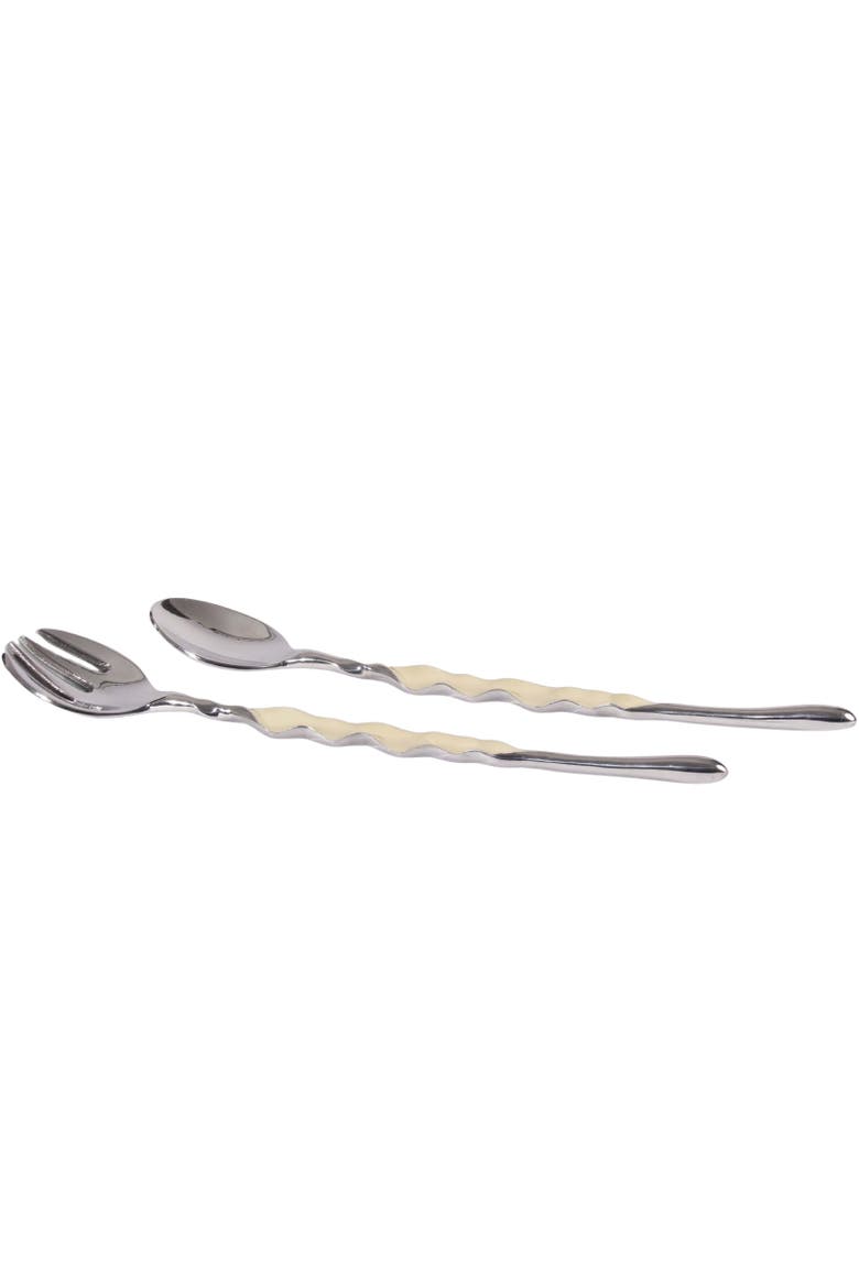 Ruffled Salad Server, Main, color, Silver