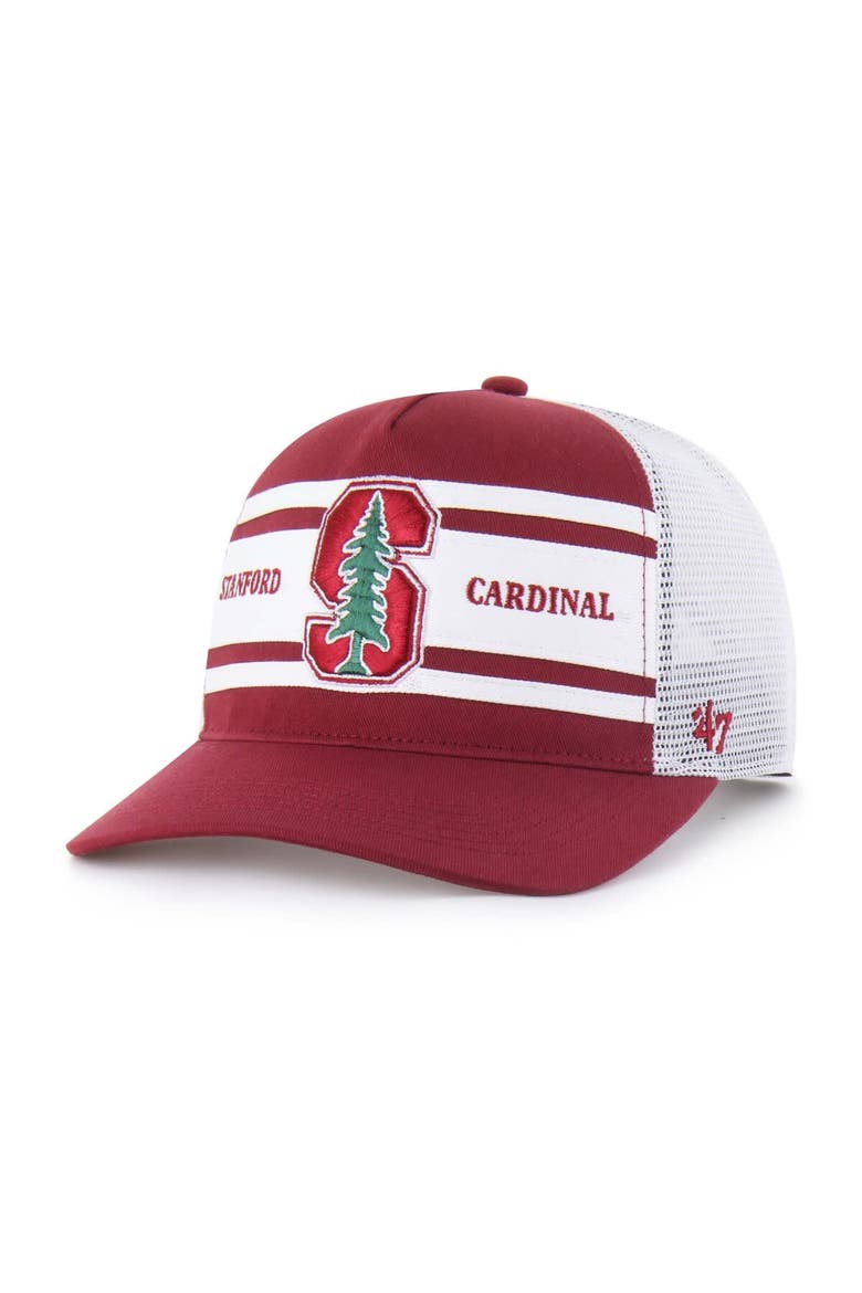 Youth '47 Cardinal/White Stanford Cardinal Super Stripe Hitch Adjustable Trucker Hat, Main, color, Cardinal