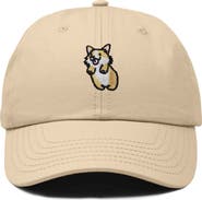 Dalix Leaping Corgi Embroidered Cap