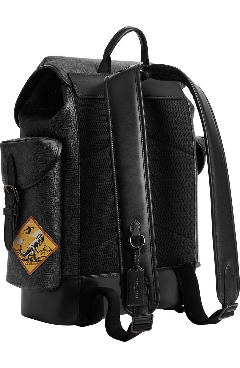 COACH Hitch Patch Embellished Signature Coated Canvas Backpack, Alternate, color,