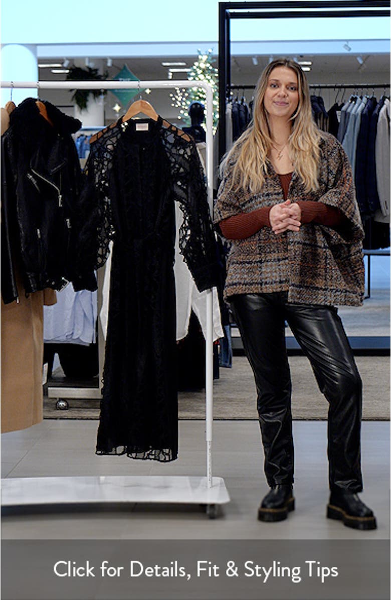 Layla Long Sleeve Lace Overlay Midi Dress, sales video thumbnail