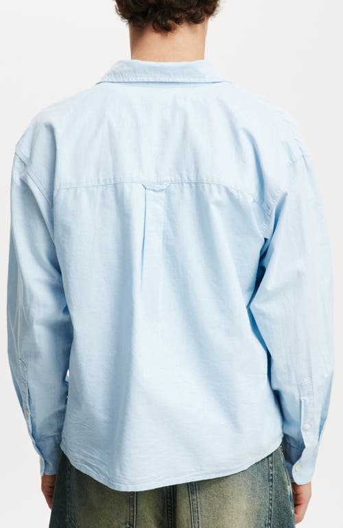COTTON ON CROPPED OXFORD LONG SLEEVE SHIRT 