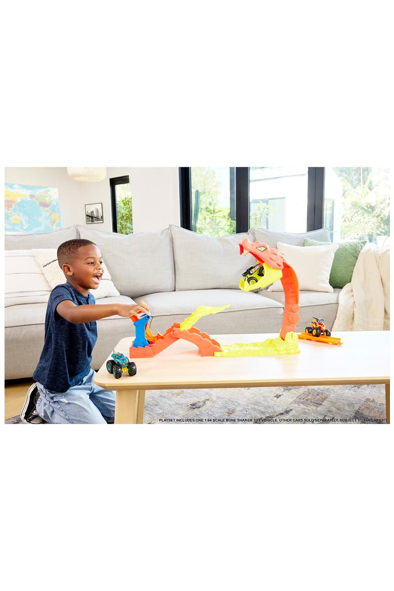 Snake Slam Takedown™ Toy Set & 1 Bone Shaker™ Toy Truck in 1:64 Scale, Alternate, color, NONE