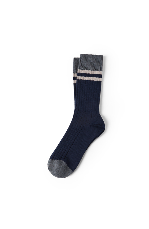 Cotton socks with stripes