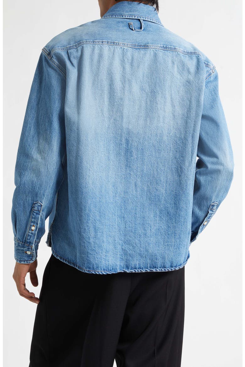 La Chemise de-Nîmes Simon Denim Button-Up Shirt, Alternate, color, BLUE/ TABAC