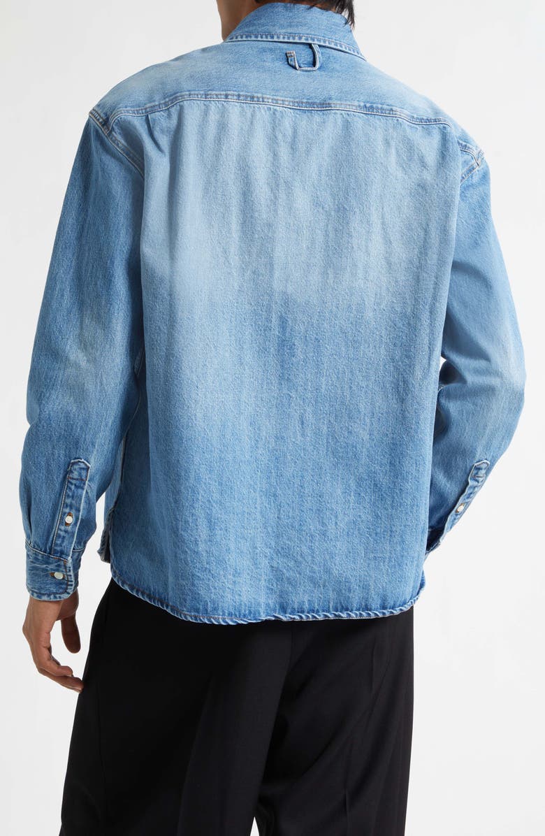 Jacquemus La Chemise de-Nîmes Simon Denim Button-Up Shirt, Alternate, color, Blue/ Tabac