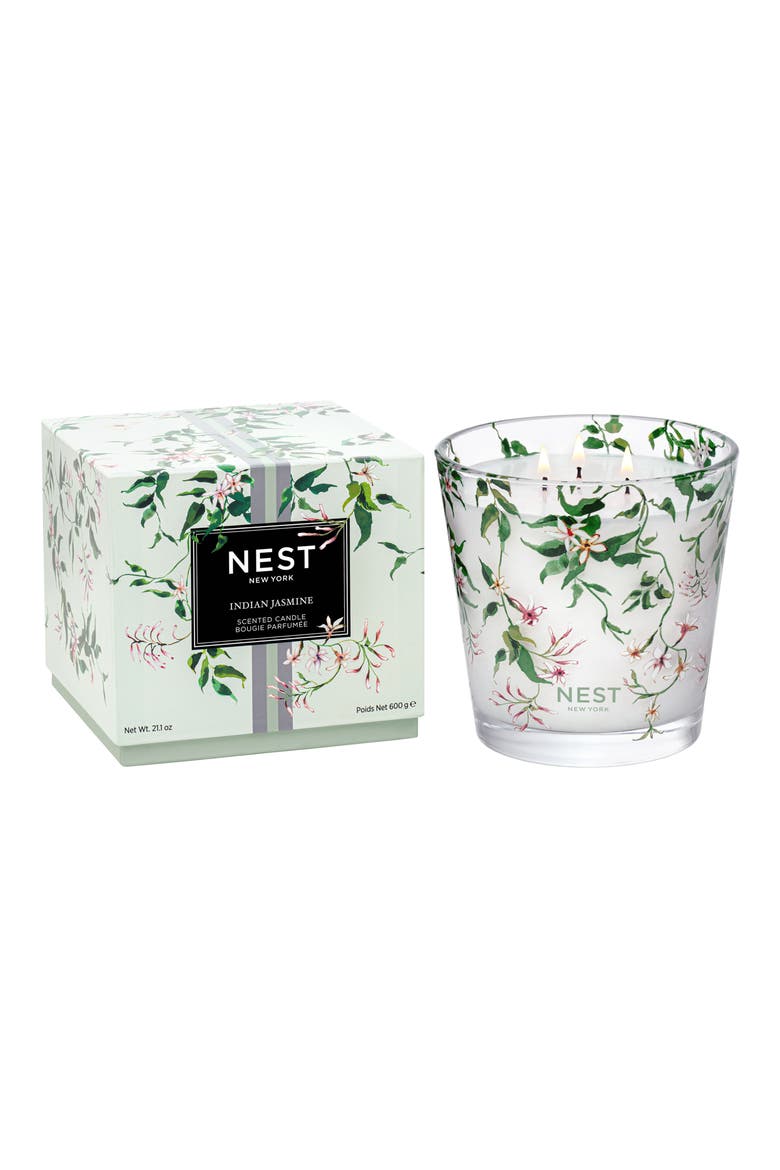Indian Jasmine 3-Wick Candle, Main, color, NO COLOR