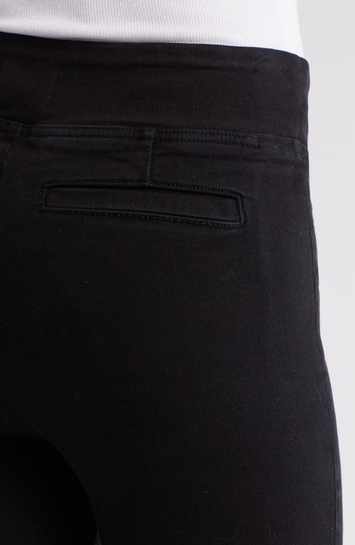 Frame Jetset Crop Mini Boot Pintuck Jeans Sheen Noir In Sheen Noir