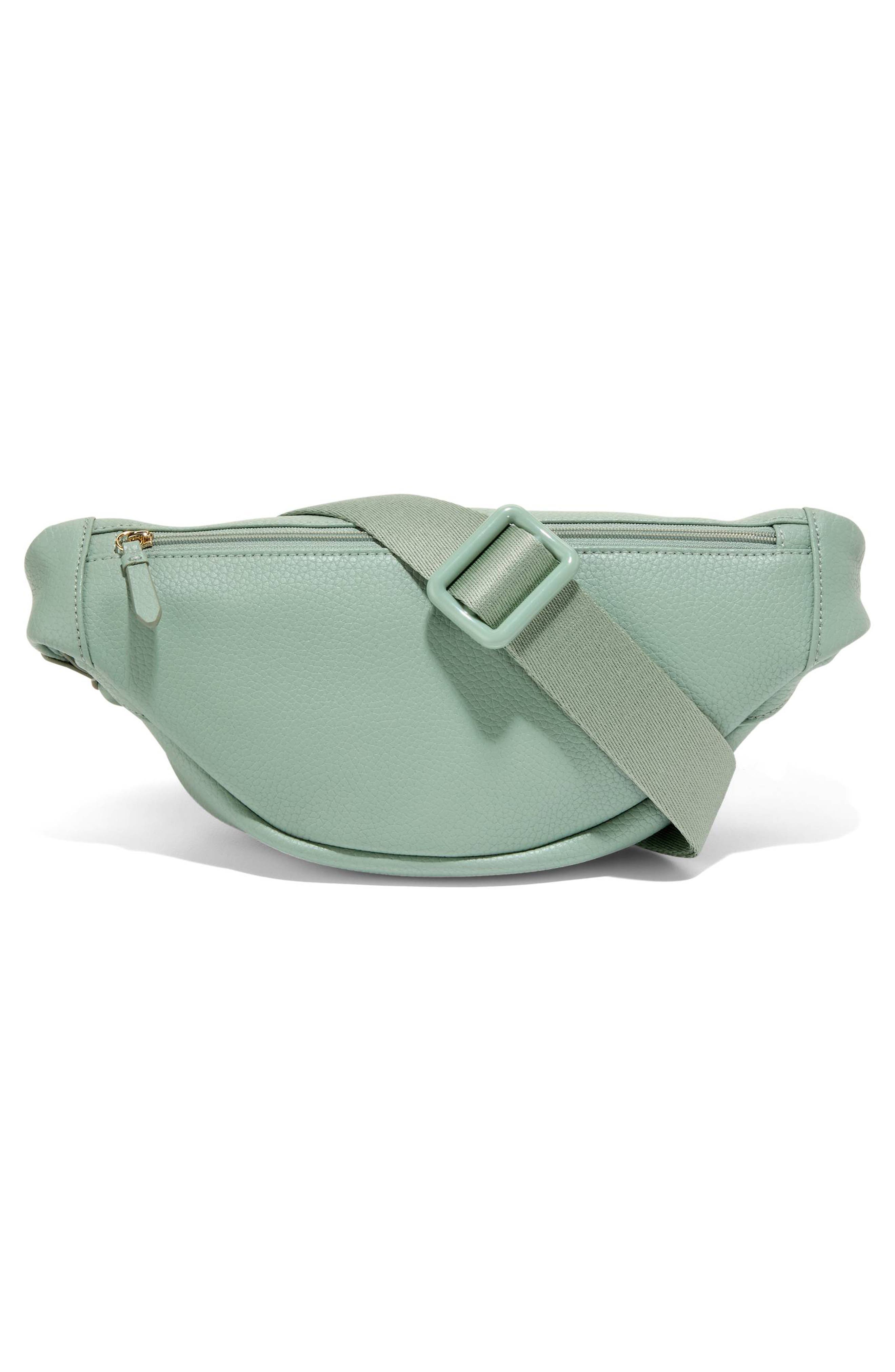 Cole Haan Mackenna Leather Belt Bag, Alternate, color, Lily Pad