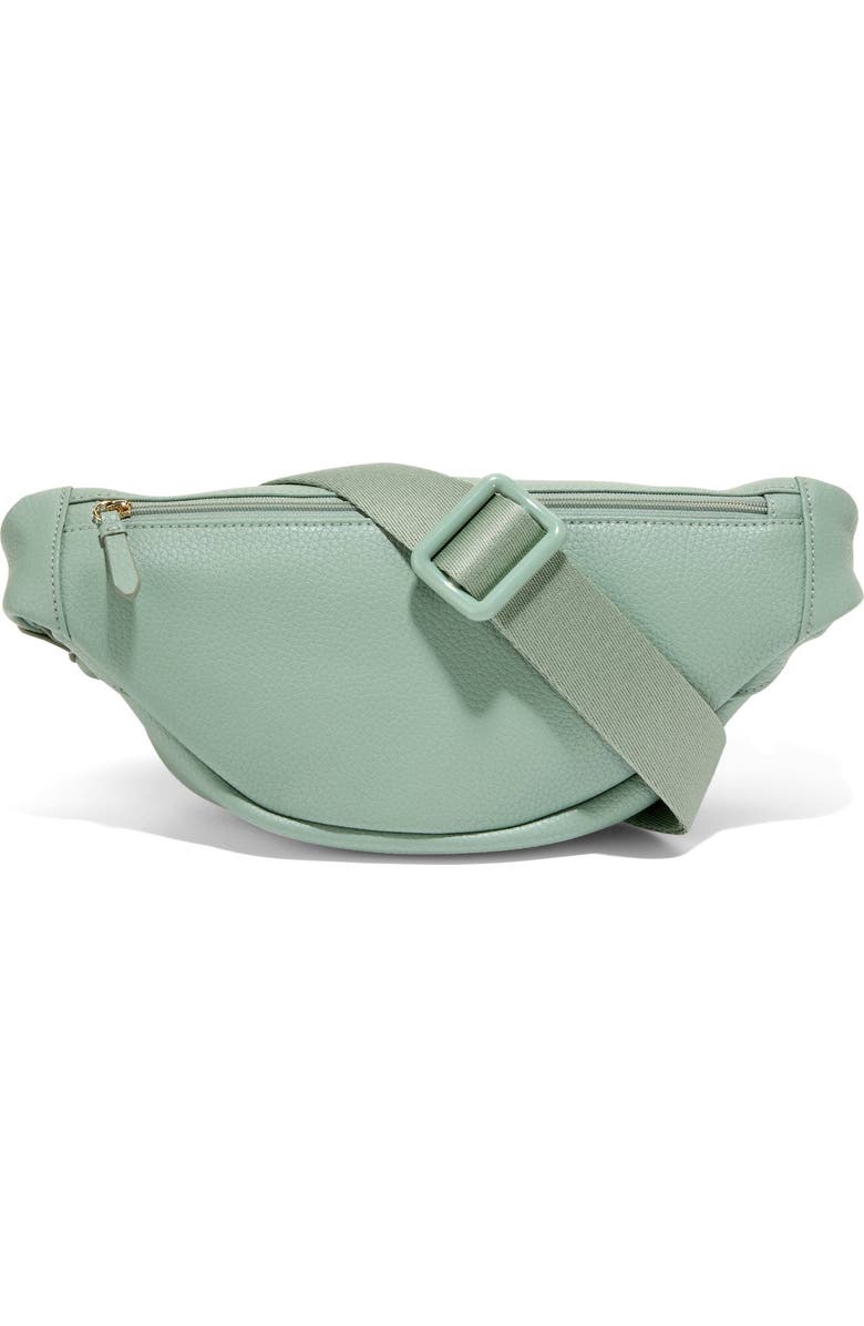 Cole Haan Mackenna Leather Belt Bag, Alternate, color, Lily Pad
