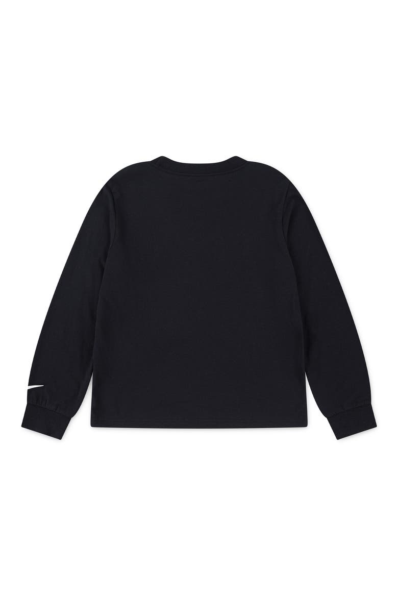 Kids' Boxy Basketball Long Sleeve Graphic T-Shirt, Alternate, color, BLACK